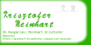 krisztofer meinhart business card